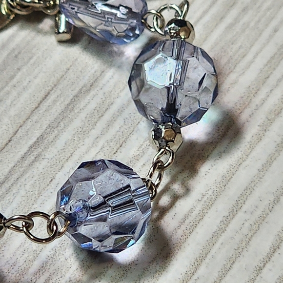 Cookie Lee Elegant Silver and Blue Bead Bracelet #25574 NWT - Picture 3 of 12